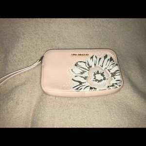 Vera Bradley pink leather wristlet
